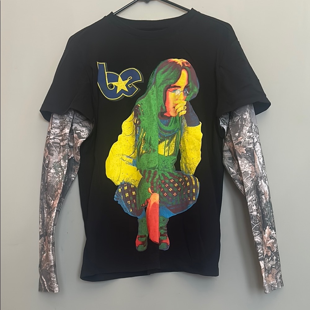 Black Graphic Long Sleeve Tee